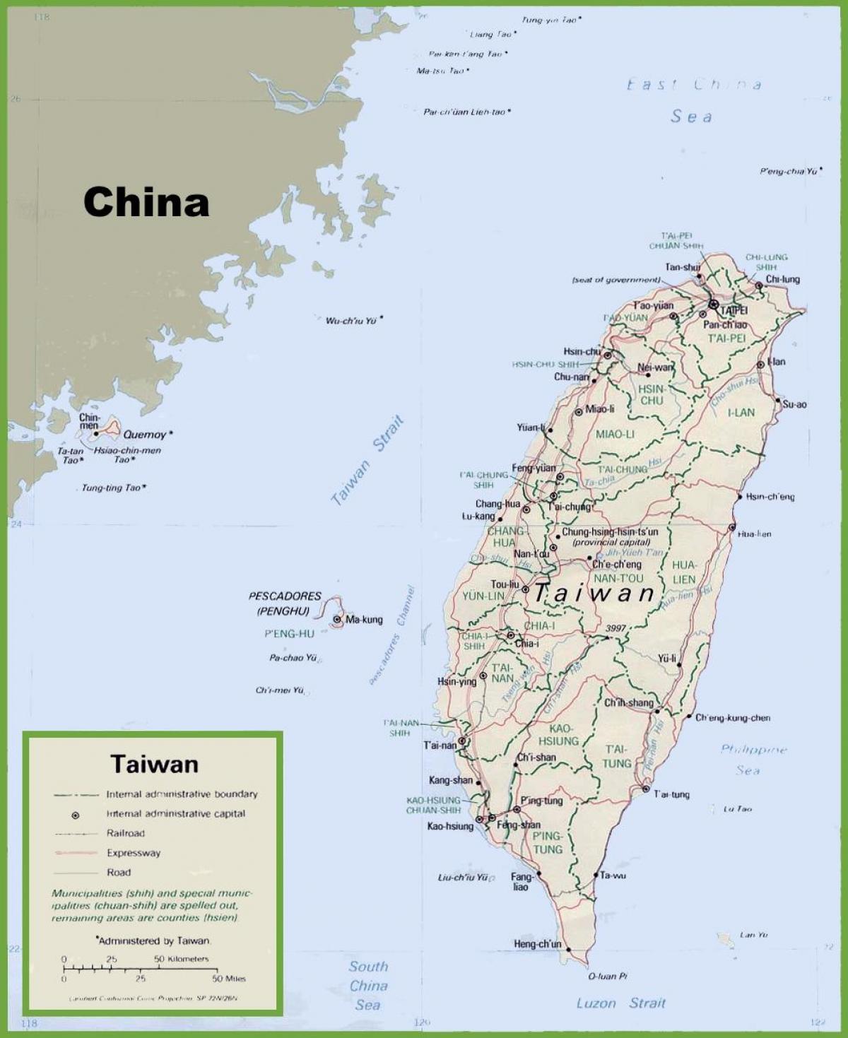 mapa Taiwan