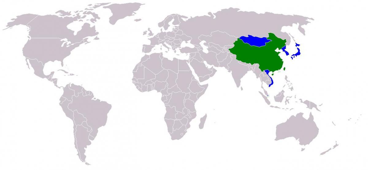 Taiwan mapa v čínskej verzie