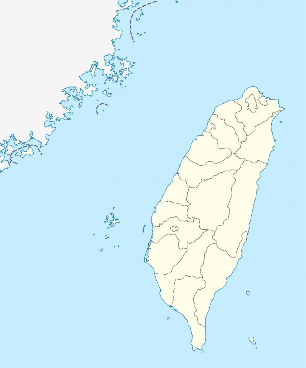 Mapa Taiwan vektor