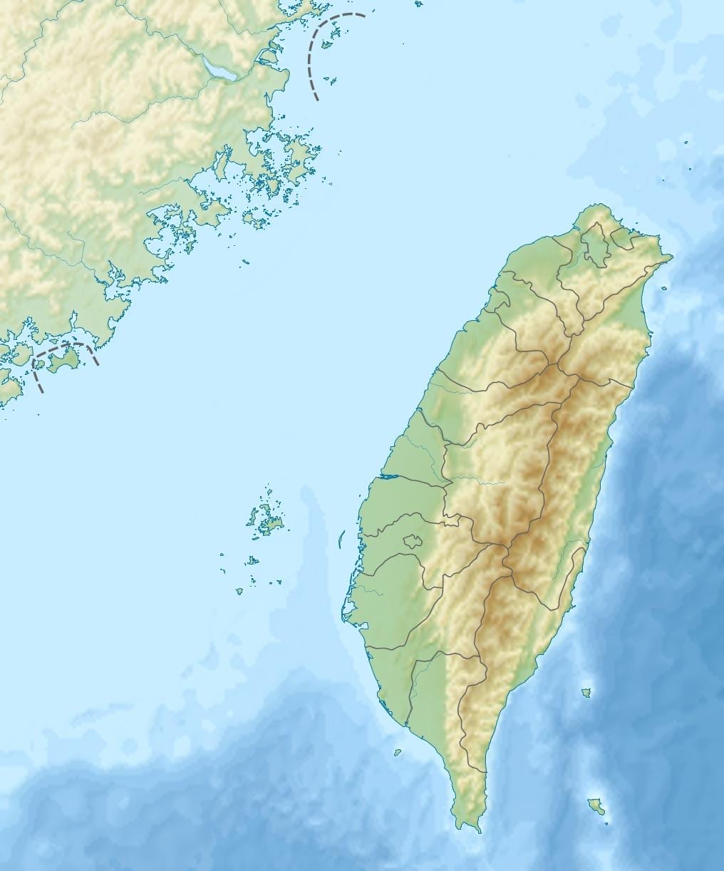 Mapa Taiwan fasáda