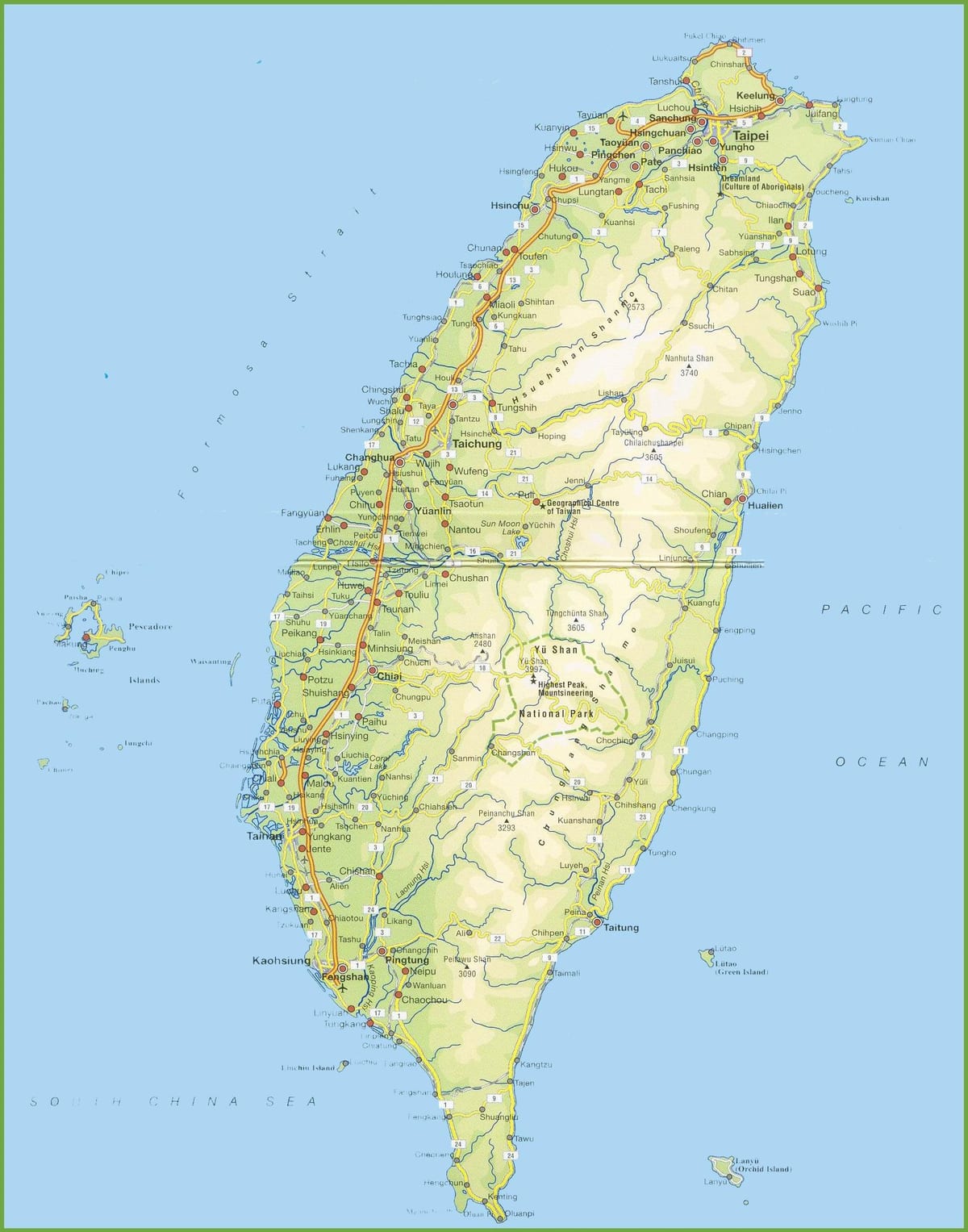 Mapa Taiwan offline