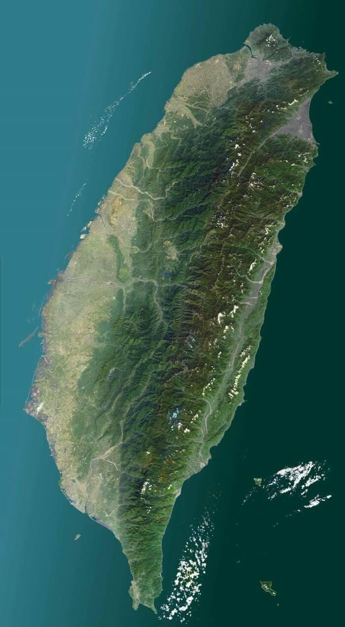 Mapa Taiwan satelit