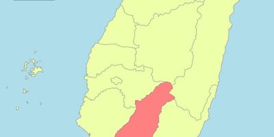 Mapa kao sto Taiwan