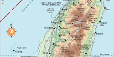 Mapa kenting Taiwan