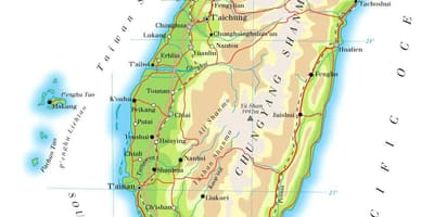 Taiwan mapa diaľnice