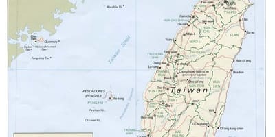 Taiwan geografia mapu