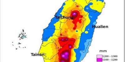 Mapa Taiwan klímy