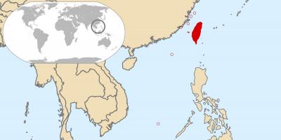 Taiwan globálnej mape