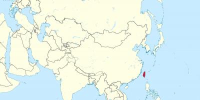 Taiwan mapa v ázii