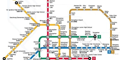 Mapa Taiwan metro