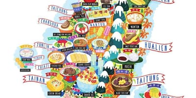 Mapa Taiwan potravín