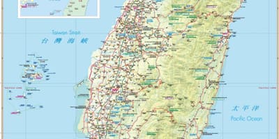 Mapa Taiwan príťažlivosť