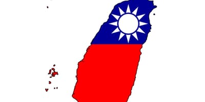 Mapa Taiwan vlajka